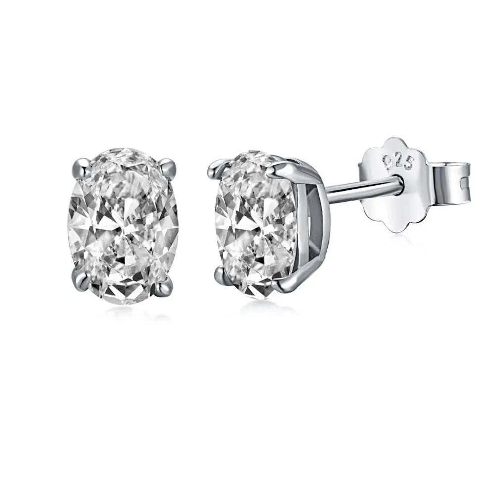 5A Oval Zirconia Stud Earring 40200282