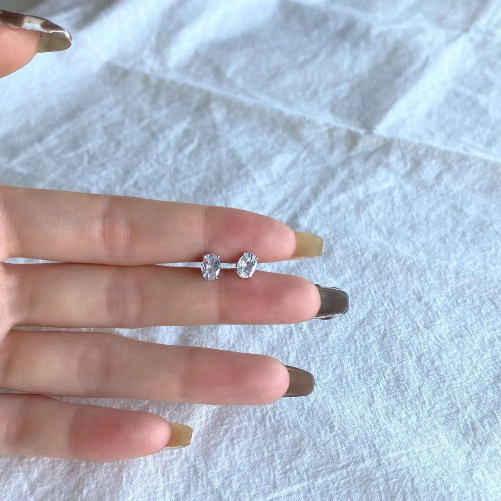 5A Oval Zirconia Stud Earring 40200282 - image2