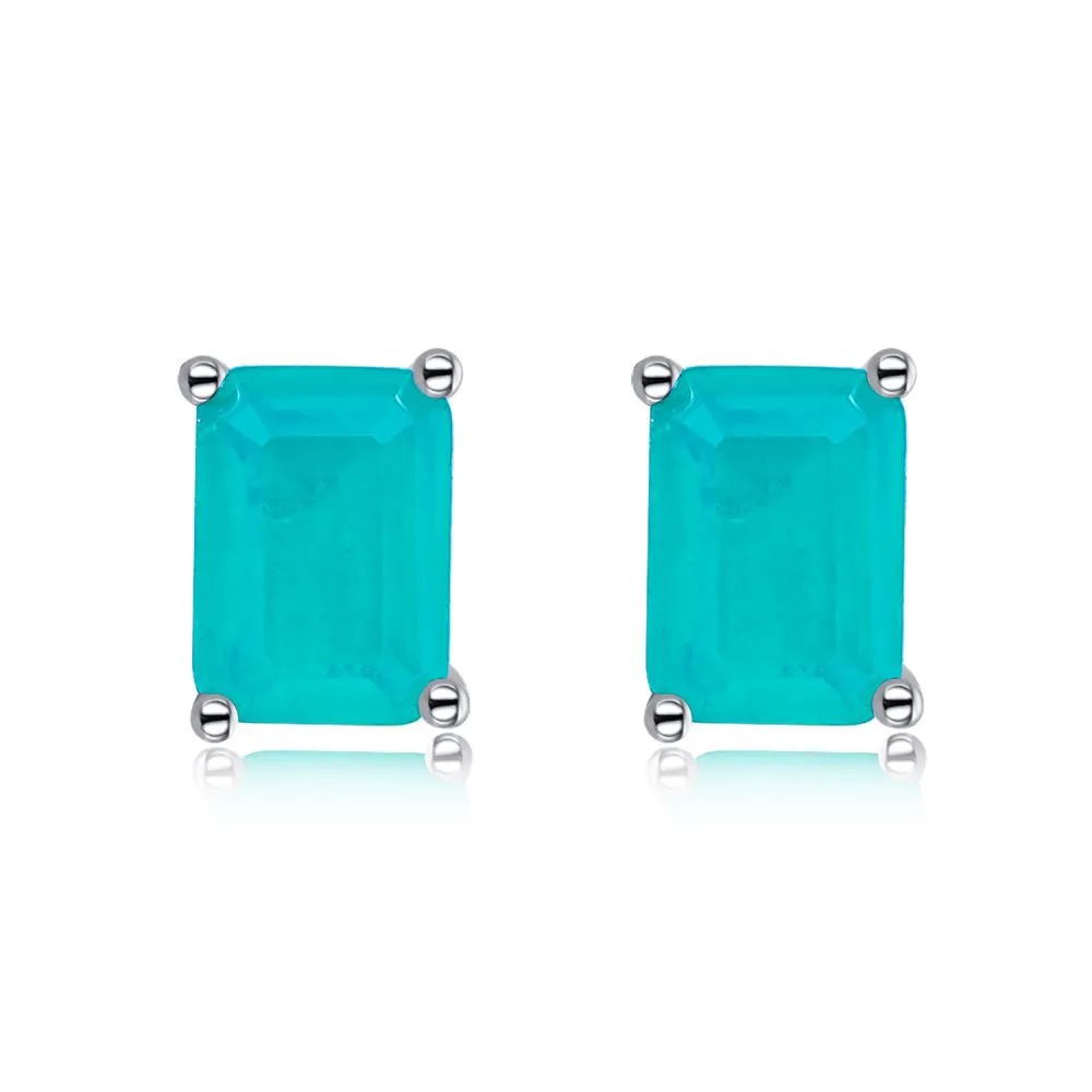 5A Rectangle Zirconia Stud Earring 40200283