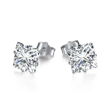 5A Square Zirconia Stud Earring 40200284