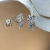 5A Square Zirconia Stud Earring 40200285