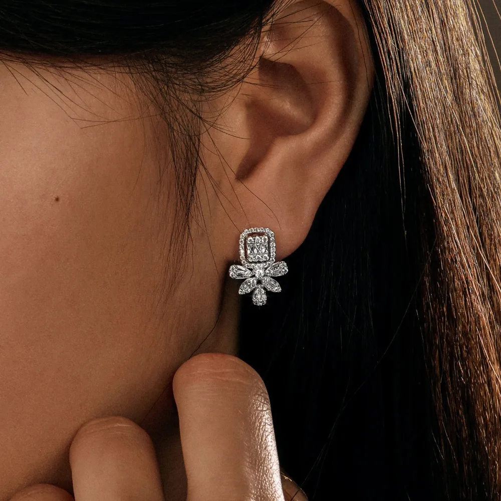Shiny Zirconia Wedding Stud Earring 40200286 - image1