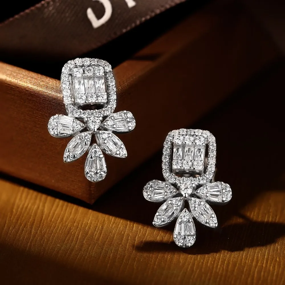 Shiny Zirconia Wedding Stud Earring 40200286 - image2
