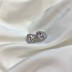 Shiny Heart Zirconia Wedding Stud Earring 40200287