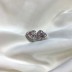 Shiny Heart Zirconia Wedding Stud Earring 40200287