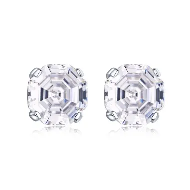 Shiny Octagon Zirconia Party Stud Earring 40200288