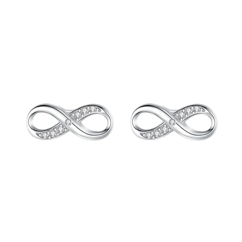 Zirconia Infinity Stud Earring 40200291
