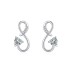 Zirconia Heart Infinity Stud Earring 40200292