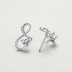 Zirconia Heart Infinity Stud Earring 40200292