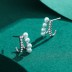 Zirconia Pearl Lines Stud Earring 40200294