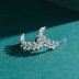 Zirconia Leaves Stud Earring 40200295