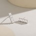 Trapezoid Zirconia Geometric Stud Earring 40200297