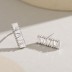 Trapezoid Zirconia Geometric Stud Earring 40200297