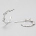 Minimalist Zirconia Hoop Stud Earring 40200299