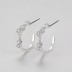 Minimalist Zirconia Hoop Stud Earring 40200299