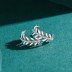 Zirconia Leaves Stud Earring 40200300