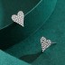 Full Zirconia Heart Stud Earring 40200301