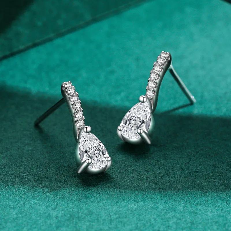 Lovely Waterdrop Zirconia Stud Earring 40200306 - image2