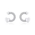 Zirconia Heart U Shape Stud Earring 40200307