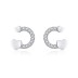 Zirconia Heart U Shape Stud Earring 40200307