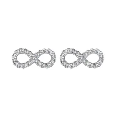 Full Zirconia Infinity Stud Earring 40200308
