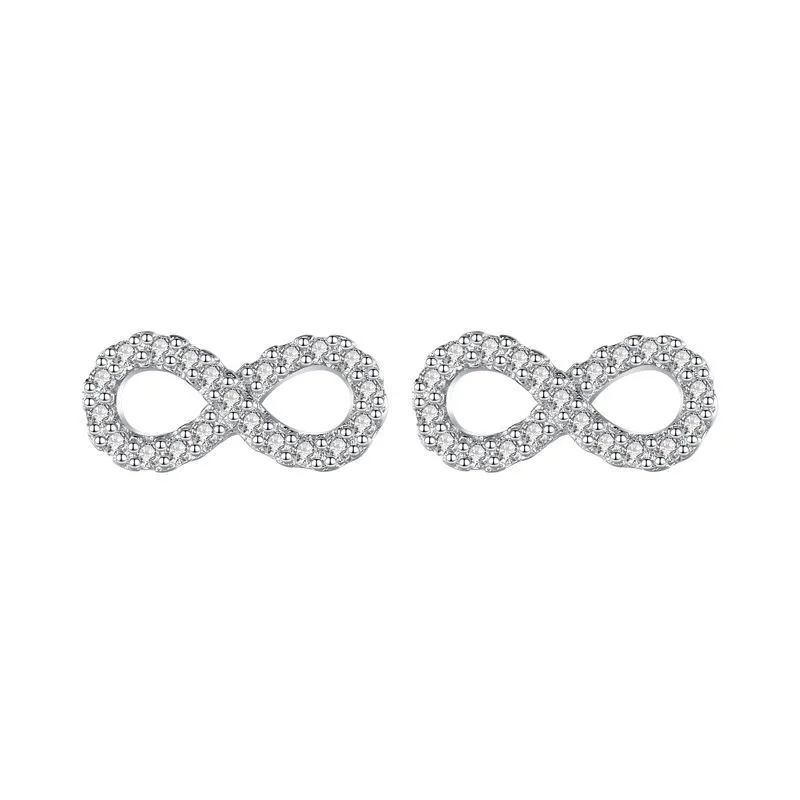 Full Zirconia Infinity Stud Earring 40200308