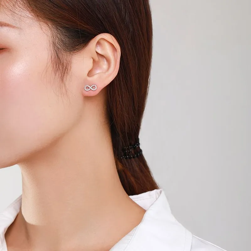 Full Zirconia Infinity Stud Earring 40200308 - image1