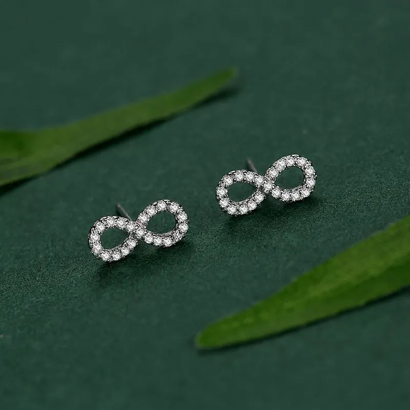 Full Zirconia Infinity Stud Earring 40200308 - image2