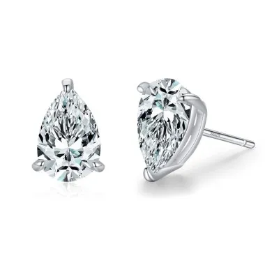 Sparkle Waterdrop Zirconia Stud Earring 40200309