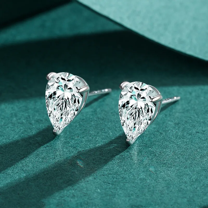 Sparkle Waterdrop Zirconia Stud Earring 40200309 - image2