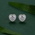 Minimalist Heart Zirconia Stud Earring 40200310