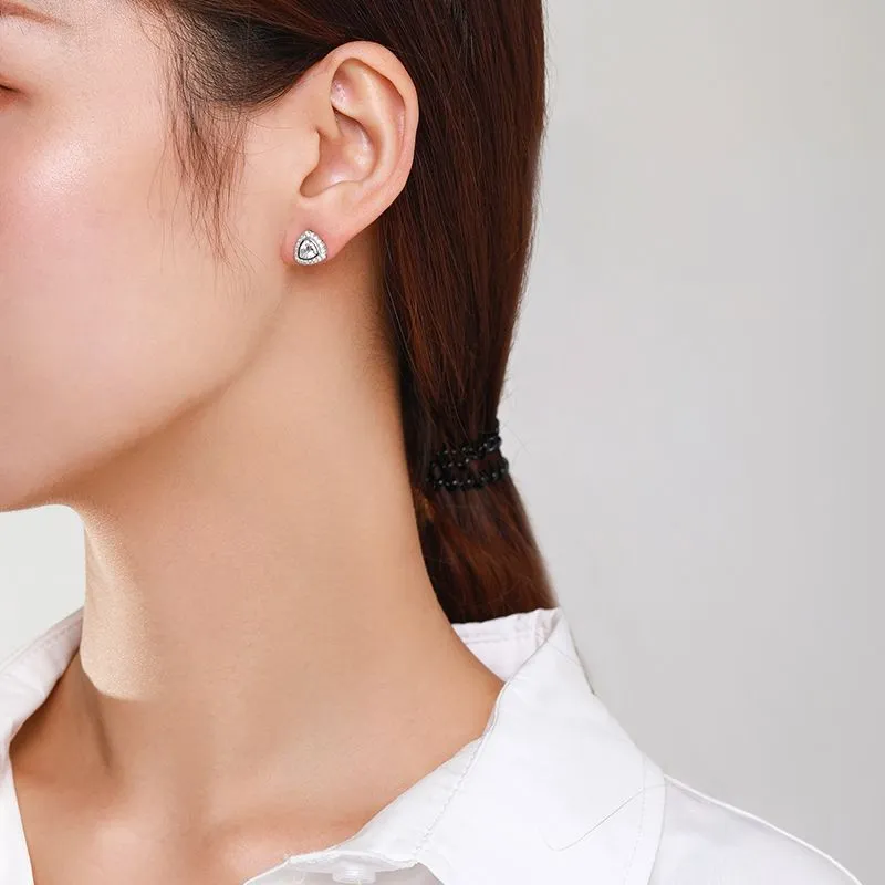 Sparkle Triangle Zirconia Stud Earring 40200311 - image1
