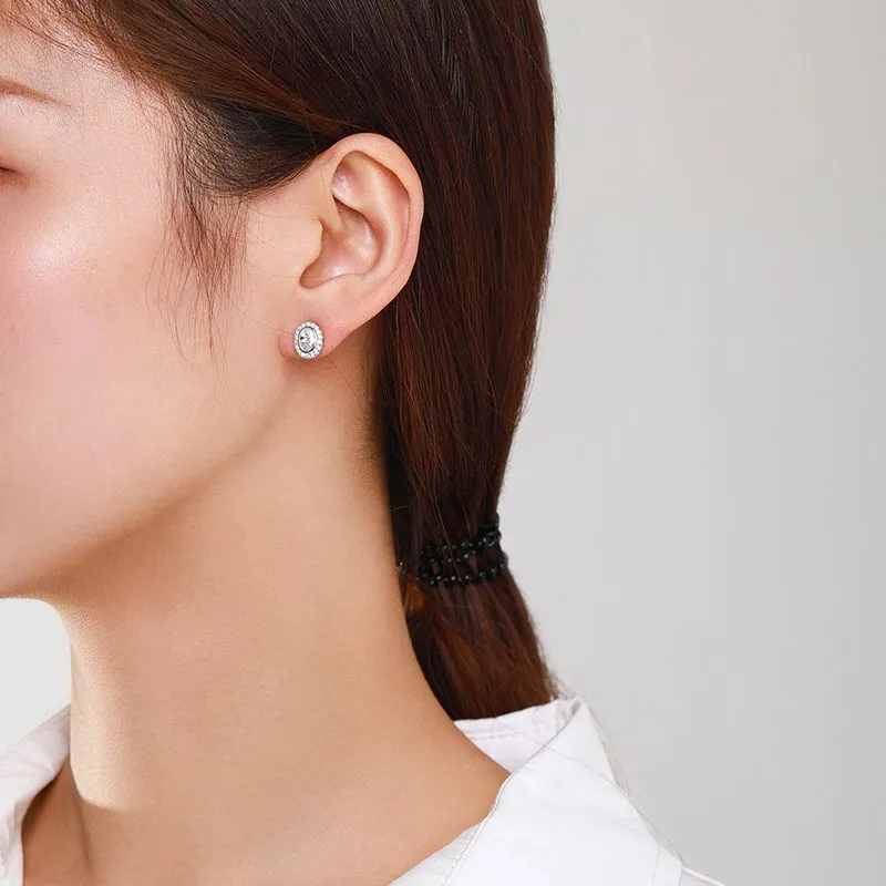 Sparkle Oval Zirconia Stud Earring 40200312 - image1