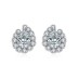 Geometric Waterdrop Zirconia Stud Earring 40200313