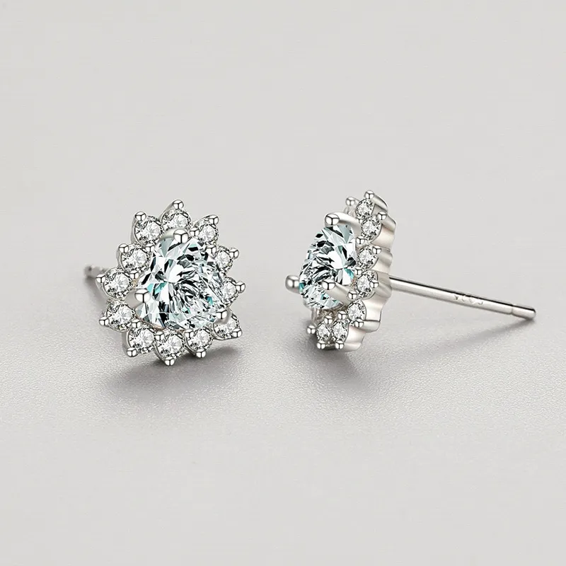 Full Zirconia Heart Stud Earring 40200314 - image2