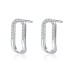 Geometric Hollow-out Zirconia Stud Earring 40200315