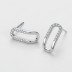 Geometric Hollow-out Zirconia Stud Earring 40200315