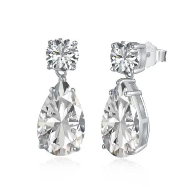 Shiny Waterdrop Zirconia Stud Earring 40200316