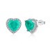 Vintage Heart Zirconia Wedding Stud Earring 40200318