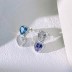 Colorful Heart Zirconia Wedding Stud Earring 40200321