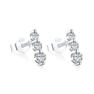 Shiny Minimalism Zirconia  Stud Earring 40200323