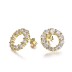 Shiny Zirconia Circle Stud Earring 40200327