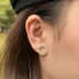 Shiny Zirconia Circle Stud Earring 40200327