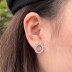Shiny Zirconia Circle Stud Earring 40200327