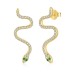 925 Sterling Silver Zirconia Snake Stud Earring 40200329
