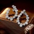 Shiny U Shape Zirconia Stud Earring 40200331