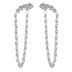 Shiny Zirconia Tassel Stud Earring 40200333