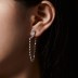 Shiny Zirconia Tassel Stud Earring 40200333