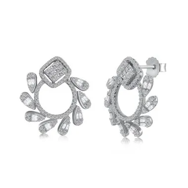 Luxury Zirconia Sunflower Stud Earring 40200336