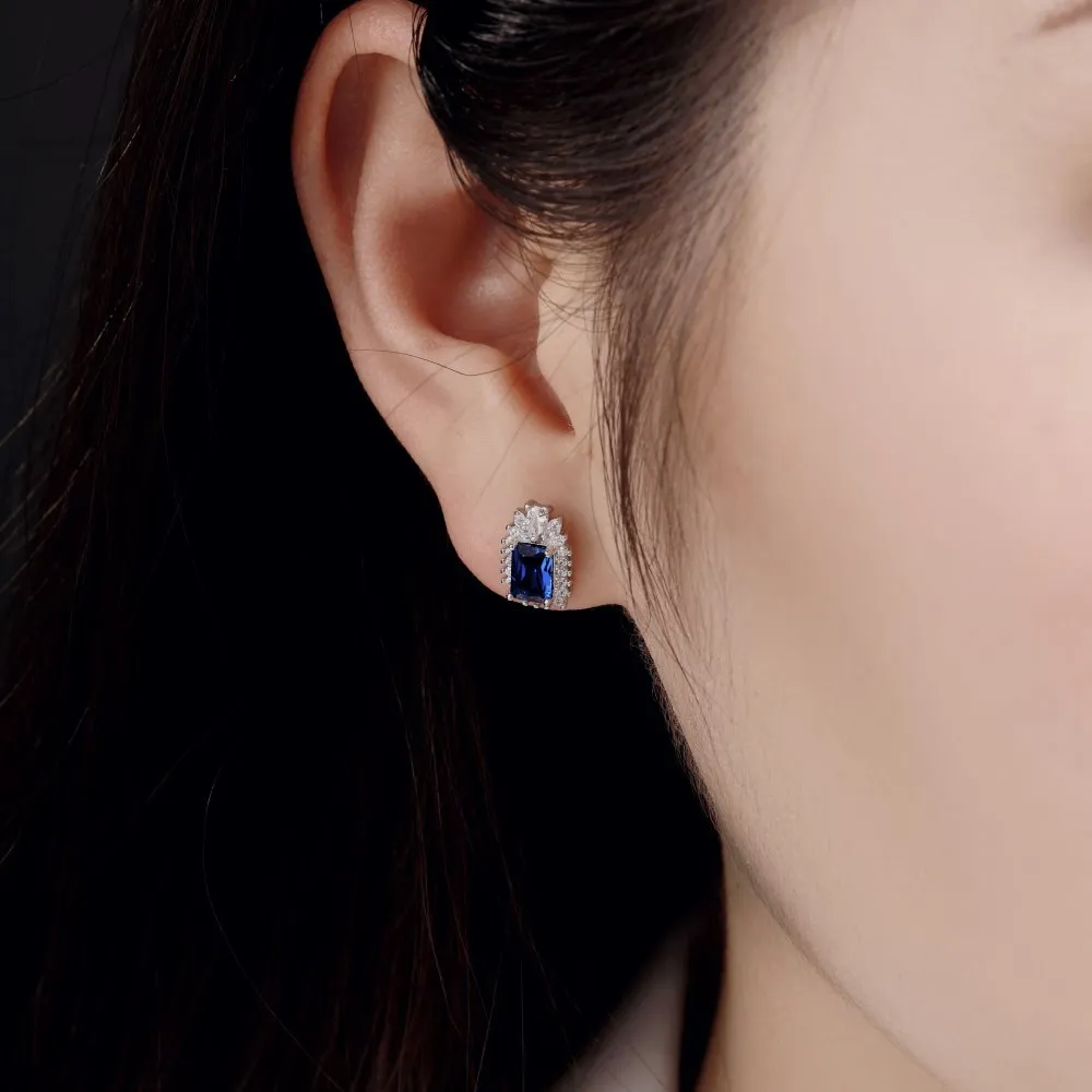 Vintage Rectangle Zirconia Stud Earring 40200338 - image2